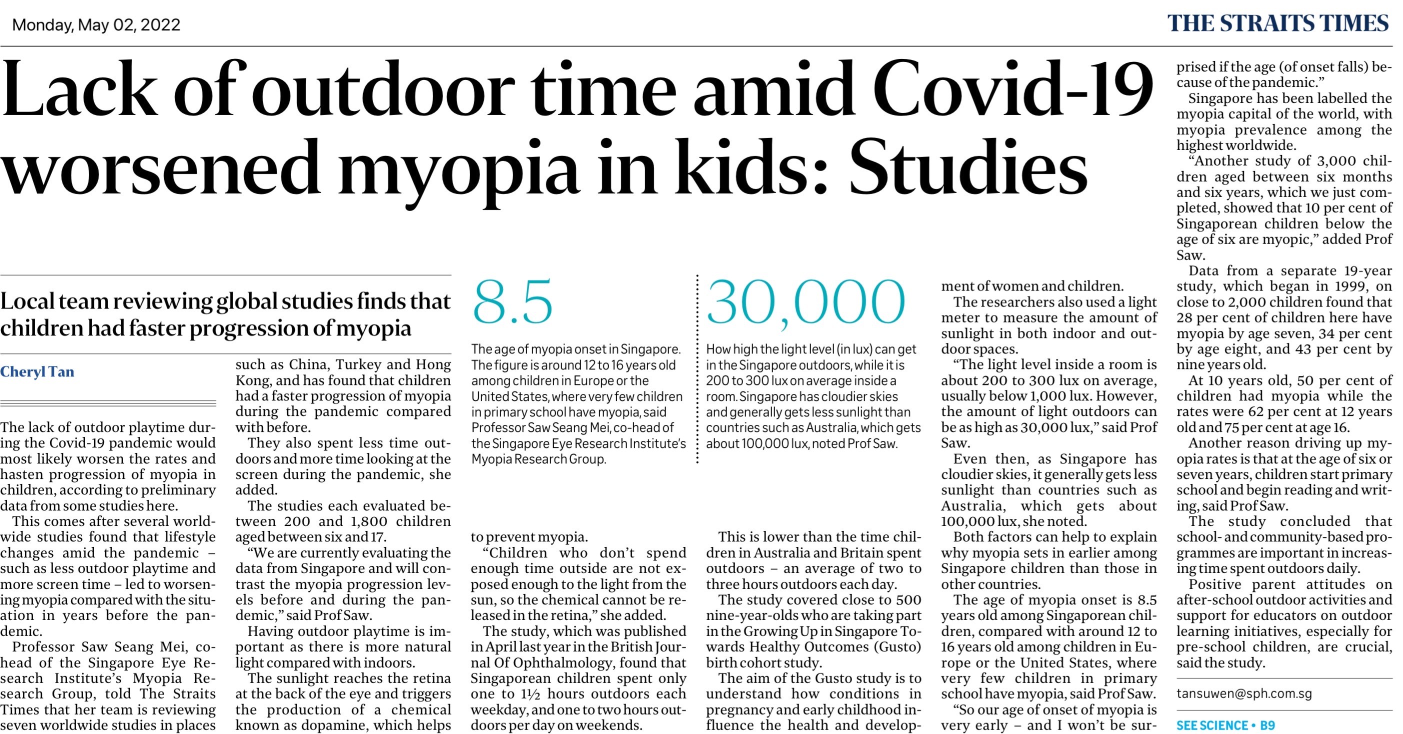 Lack of outdoor time amid Covid-19 worsened myopia in kids: Studies